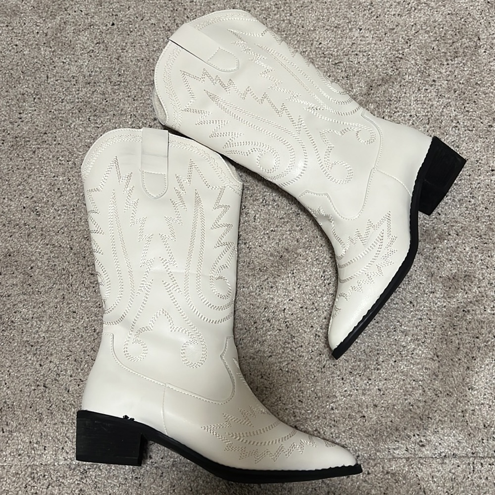 White cowboy boots